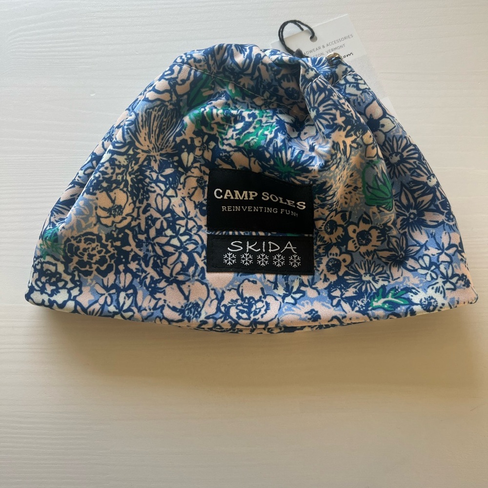 Skida Kids Floral Hat - Blue and Green